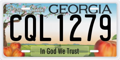 GA license plate CQL1279