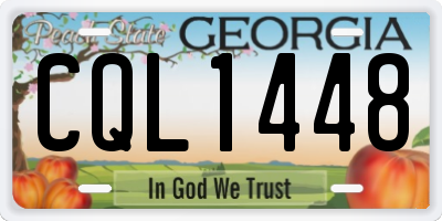GA license plate CQL1448