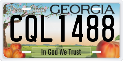 GA license plate CQL1488