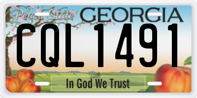 GA license plate CQL1491