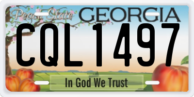 GA license plate CQL1497