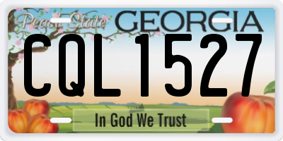 GA license plate CQL1527