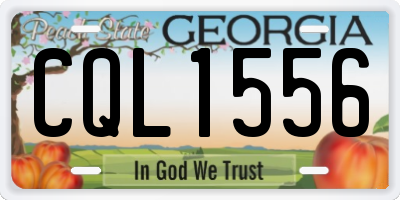 GA license plate CQL1556