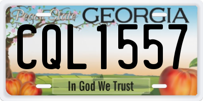 GA license plate CQL1557