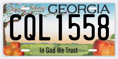 GA license plate CQL1558