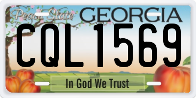 GA license plate CQL1569