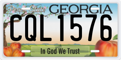 GA license plate CQL1576