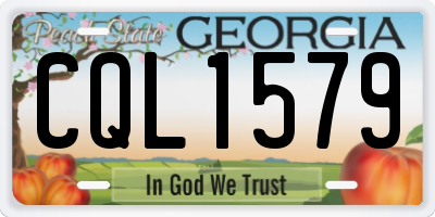 GA license plate CQL1579