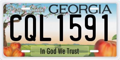 GA license plate CQL1591