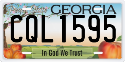 GA license plate CQL1595