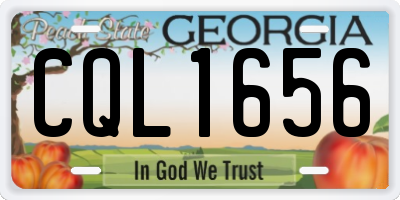 GA license plate CQL1656
