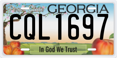 GA license plate CQL1697