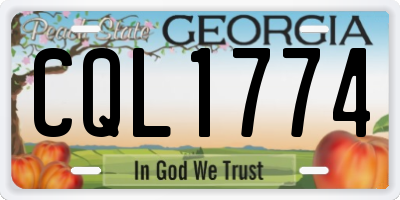 GA license plate CQL1774
