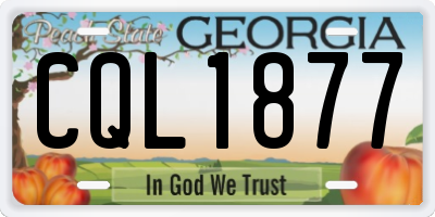 GA license plate CQL1877