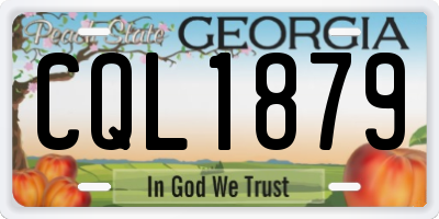 GA license plate CQL1879