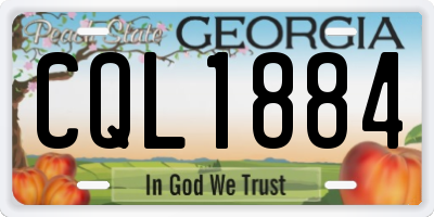 GA license plate CQL1884