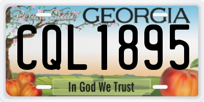 GA license plate CQL1895