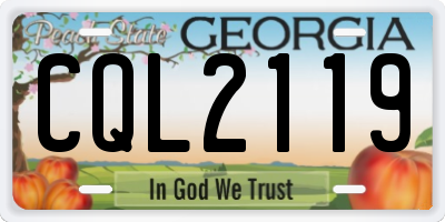GA license plate CQL2119