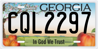 GA license plate CQL2297
