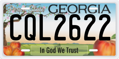 GA license plate CQL2622
