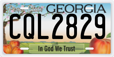 GA license plate CQL2829
