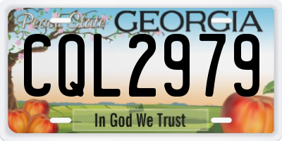 GA license plate CQL2979