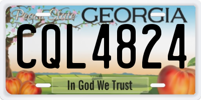GA license plate CQL4824