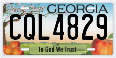 GA license plate CQL4829