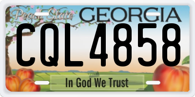 GA license plate CQL4858