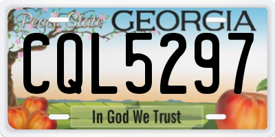 GA license plate CQL5297