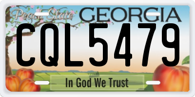 GA license plate CQL5479