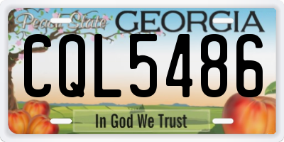 GA license plate CQL5486