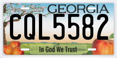 GA license plate CQL5582