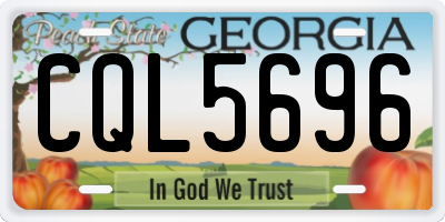 GA license plate CQL5696
