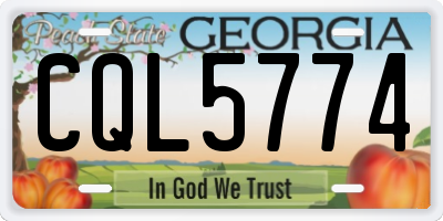 GA license plate CQL5774
