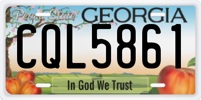 GA license plate CQL5861
