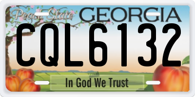 GA license plate CQL6132