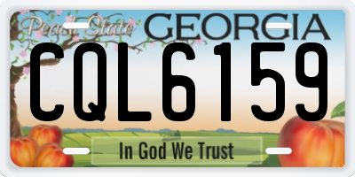 GA license plate CQL6159