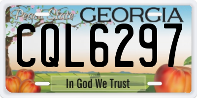 GA license plate CQL6297