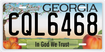 GA license plate CQL6468