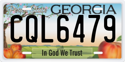 GA license plate CQL6479