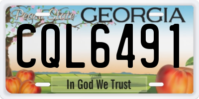 GA license plate CQL6491