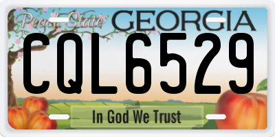 GA license plate CQL6529