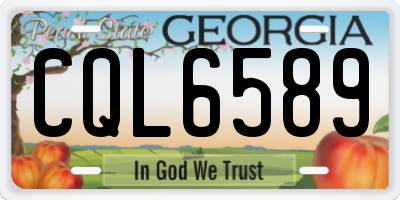 GA license plate CQL6589