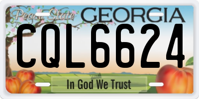 GA license plate CQL6624