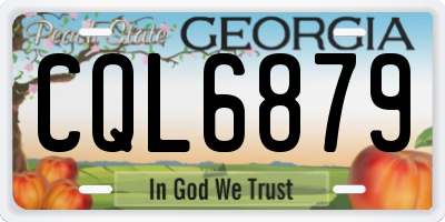 GA license plate CQL6879
