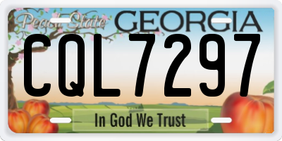 GA license plate CQL7297