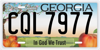 GA license plate CQL7977