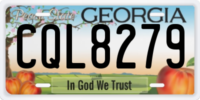 GA license plate CQL8279