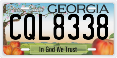GA license plate CQL8338